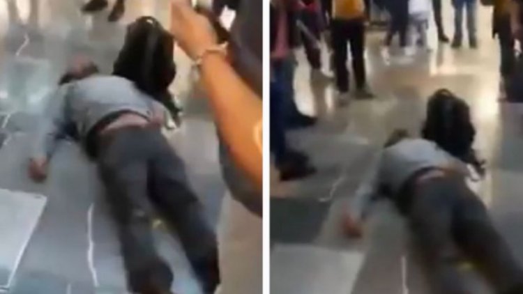 Policía golpea a usuario en indios verdes por no usar cubrebocas