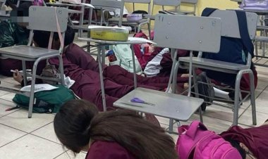 Alumnos de secundaria acaban pecho tierra tras balacera en Culiacán, Sinaloa