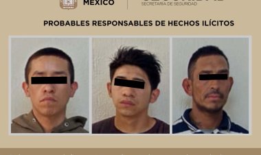 Detienen en Chimalhuacán a tres sujetos presuntamente relacionados con el delito de narcomenudeo