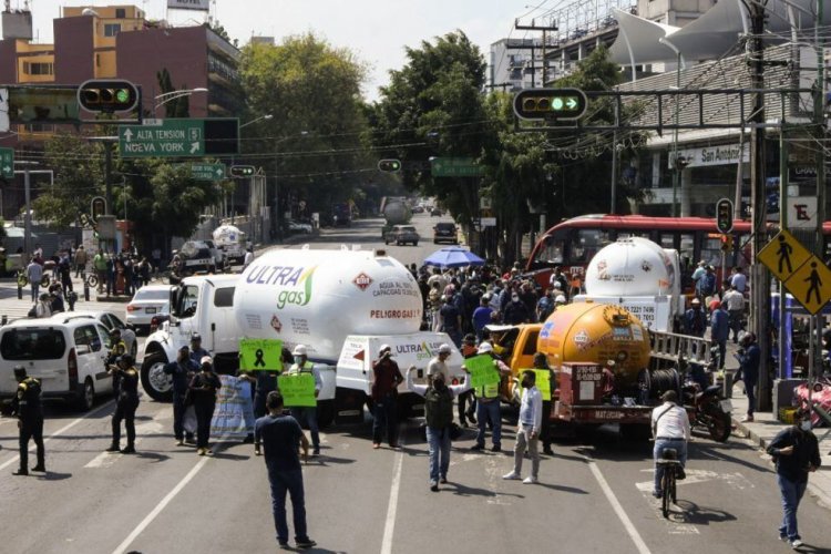 Gaseros protestan en CDMX y Zona Metropolitana contra “hauchigas”