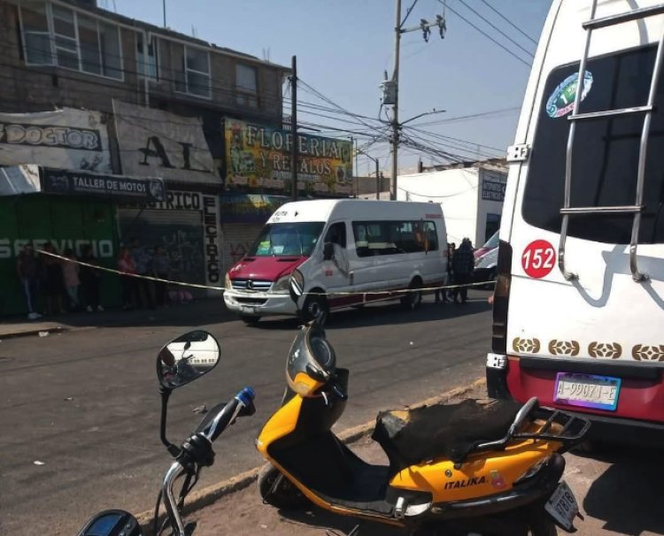 Matan a chofer de transporte público en Chimalhuacán; se habría resistido a un robo