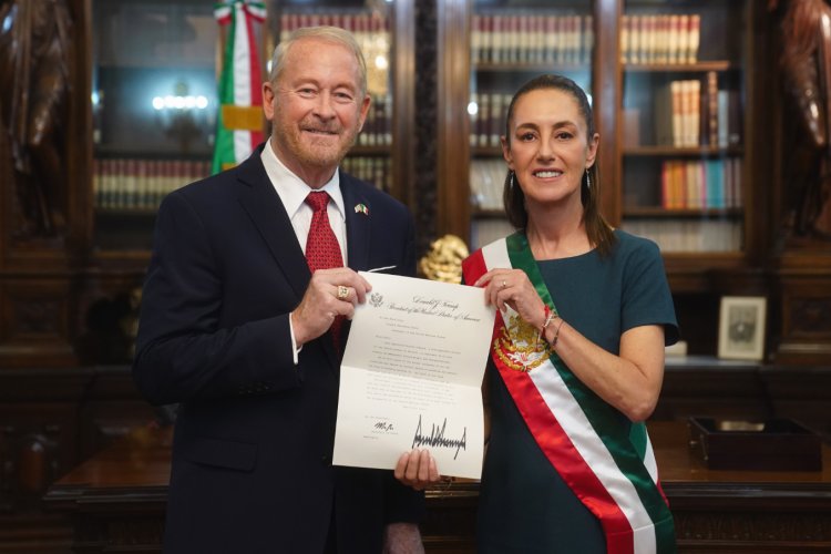 Nuevo embajador de EEUU presenta cartas credenciales a Sheinbaum