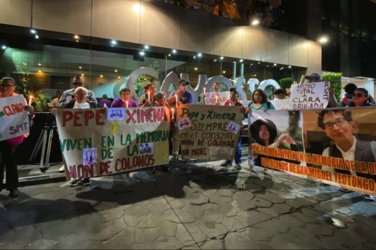Con mitin piden justicia durante funeral de funcionarios asesinados en Tlalpan