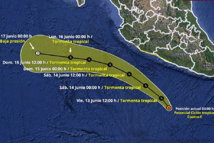 Se forma tormenta tropical Dalila cerca de costas de Guerrero y Michoacán