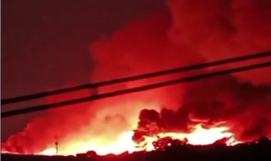 Desalojan a 40 familias por incendio en relleno sanitario de Nezahualcóyotl