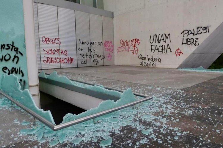 UNAM condena actos de destrucción en CU durante marcha contra la gentrificación; presentarán denuncia