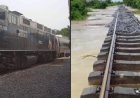 Tren Interoceánico queda varado en Veracruz por inundaciones