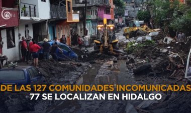 Hidalgo el estado con más comunidades incomunicadas por afectaciones de lluvias