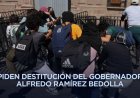 Continúan manifestaciones en Morelia por asesinato del alcalde de Uruapan
