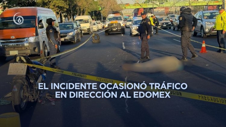 Muere motociclista tras choque en calzada Ignacio Zaragoza