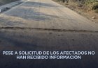 Abandonan obra de repavimentación en Malinalco