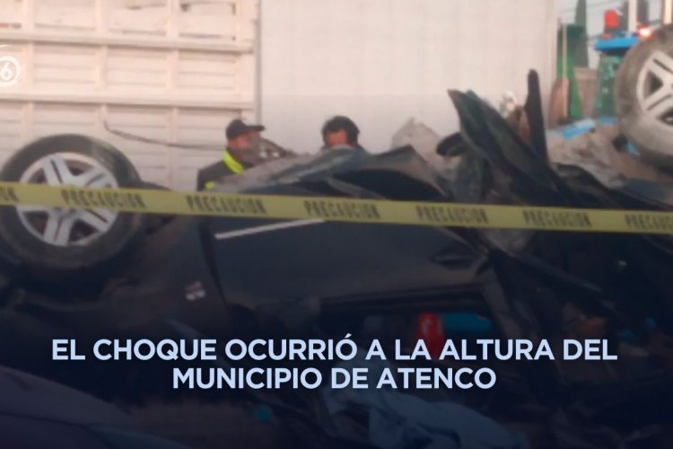 Muere conductor tras chocar contra tráiler en la carretera Texcoco–Lechería