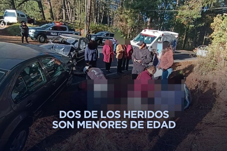 Cuatro lesionados tras choque frontal en la carretera Toluca–Zitácuaro