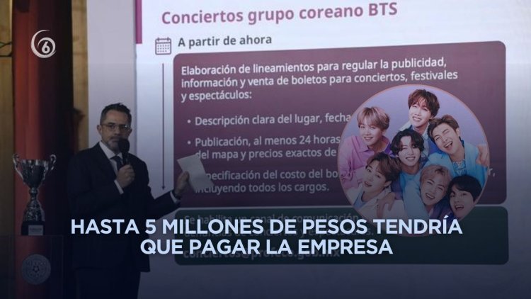 Profeco amenaza con multa a Ticketmaster por irregularidades en venta de BTS