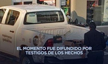 Utilizan camioneta oficial de Poza Rica, Veracruz para comprar cerveza