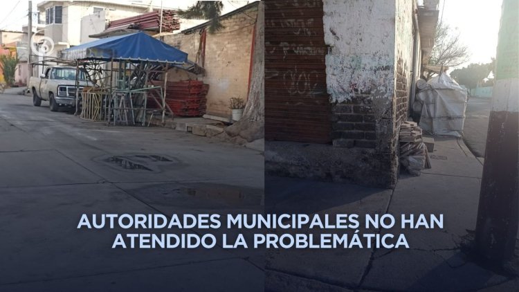 Banquetas invadidas ponen en riesgo a peatones en Chimalhuacán