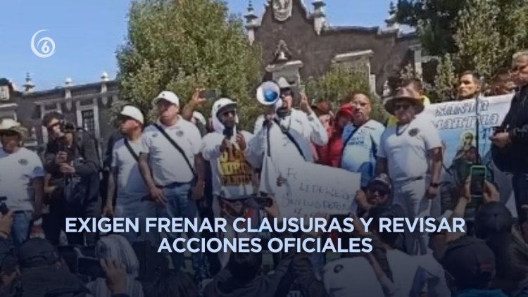 Protestan en Toluca contra operativos en anexos