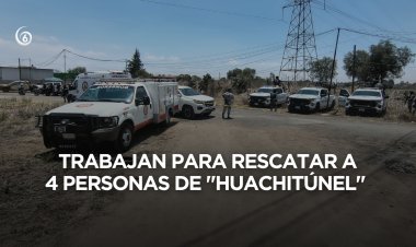 Colapsa "huachitúnel" en Acolman, Edomex; hay 4 atrapados