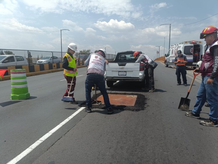 Vecinos temen que reparación “exprés” en puente de Circuito Interior no funcione